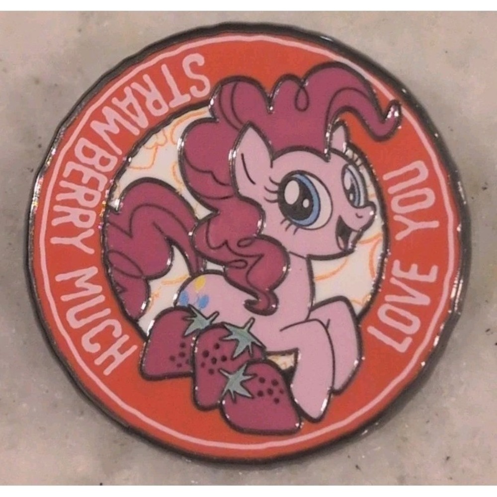 My Little Pony Blind Box Enamel Pin Pinkie Pie Strawberry Much Love You Fruit